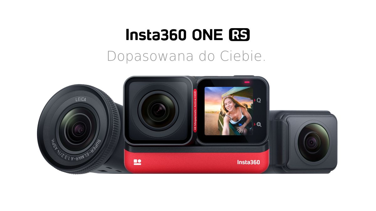 Kamera Insta360 ONE RS z wymiennymi modułami obiektywu