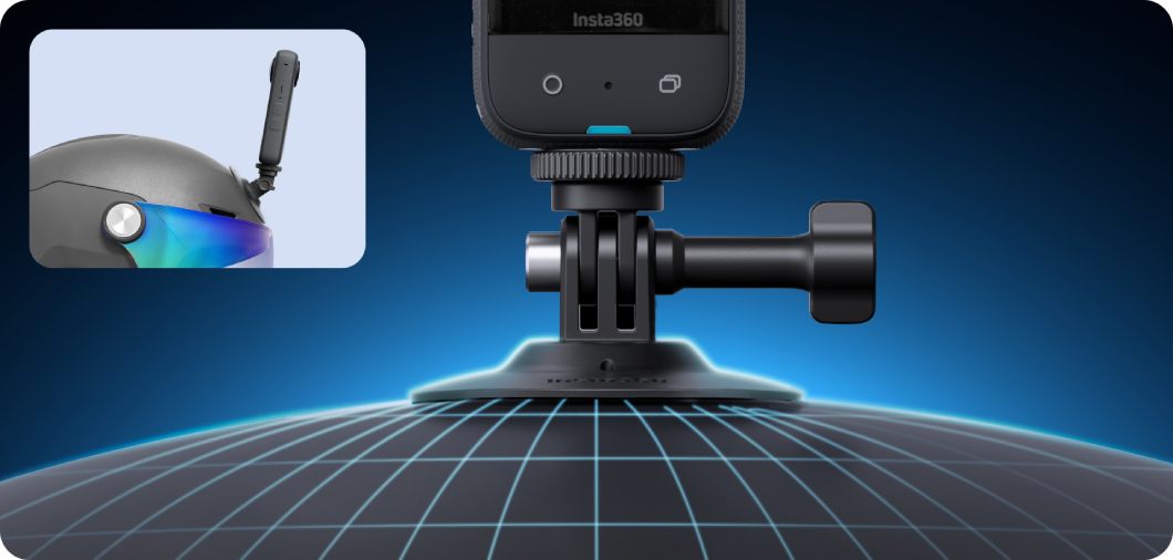 Insta360 Snow Bundle montaż kamery na kasku