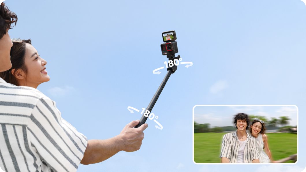 Insta360 Spin Stick zakres obrotu kijka